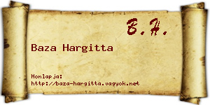 Baza Hargitta névjegykártya